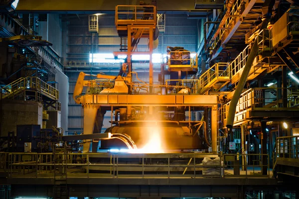 Производство стали на металлургический завод — стоковое фото