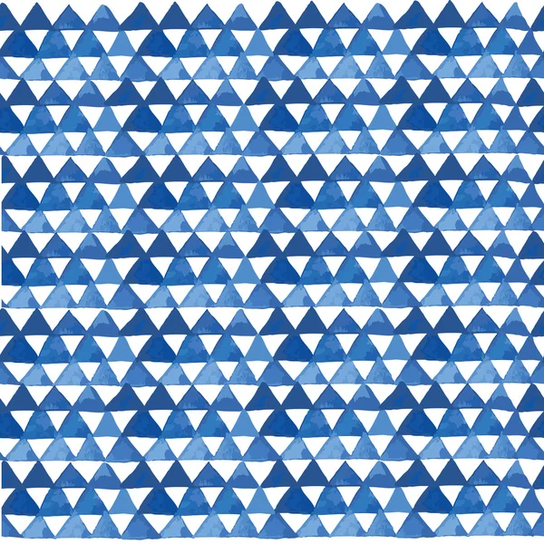 Синий треугольник акварель шаблон в векторе — стоковый вектор