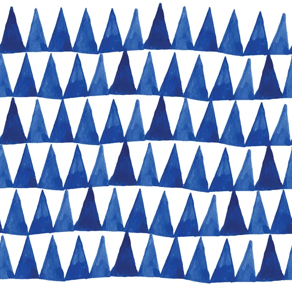 Синий треугольник акварель шаблон в векторе. Векторные иллюстрации — стоковый вектор