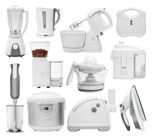 Set of different types of kitchen appliances, devices, equipment — стоковое фото