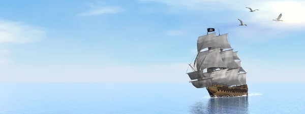 Джейсон dohrinпиратский корабль - 3d визуализация — стоковое фото
