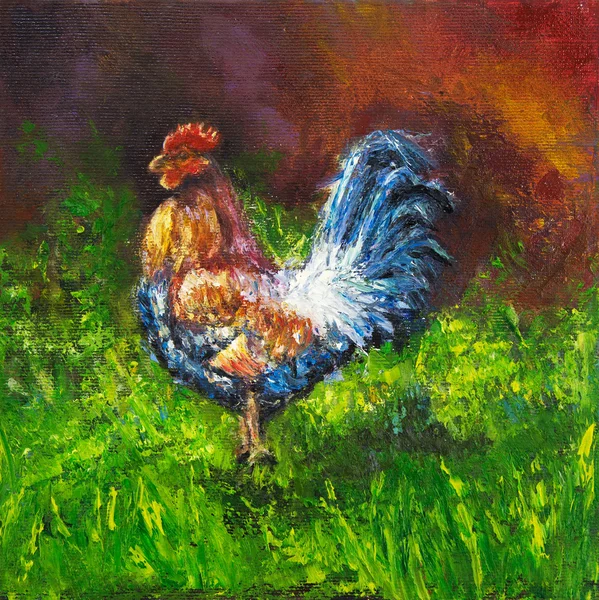 Птица Rooster.Domestic Лицензионные Стоковые Фото