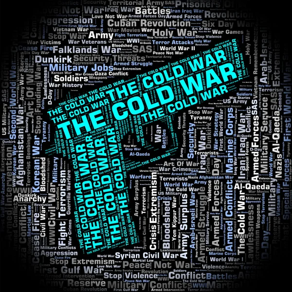 Военных действий и Столкновения холодной войны Средства — стоковое фото