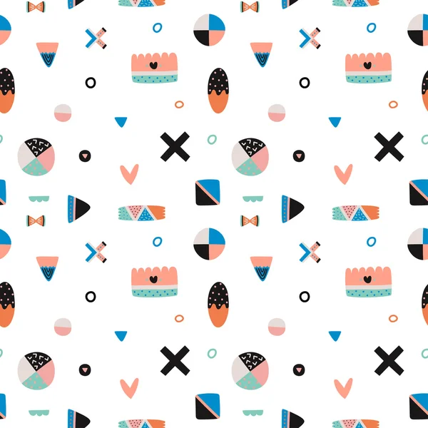 Cute Trandy Seamless Pattern Стоковая Иллюстрация