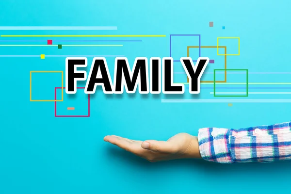 Концепция семьи с рукой Лицензионные Стоковые Изображения