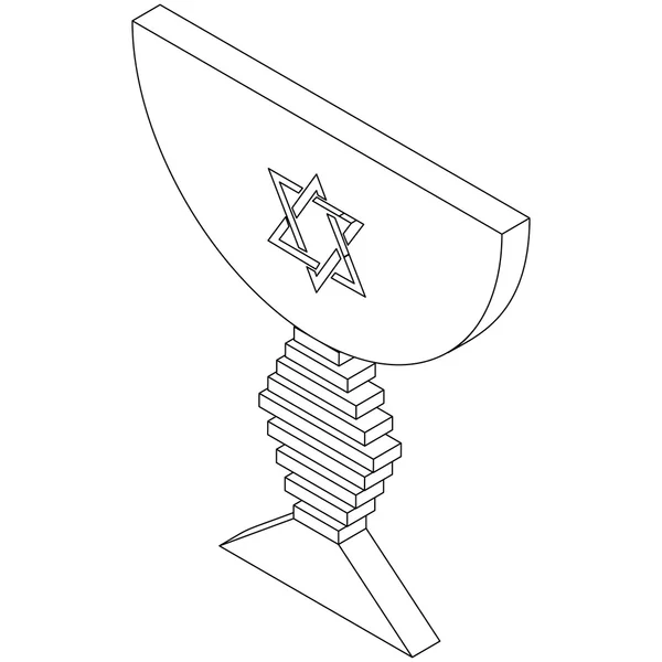 Иудейские чаша, изометрическая 3d значок — стоковый вектор