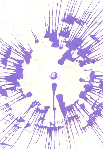 Абстрактный экспрессионизм живопись - фиолетовые капли Стоковая Картинка