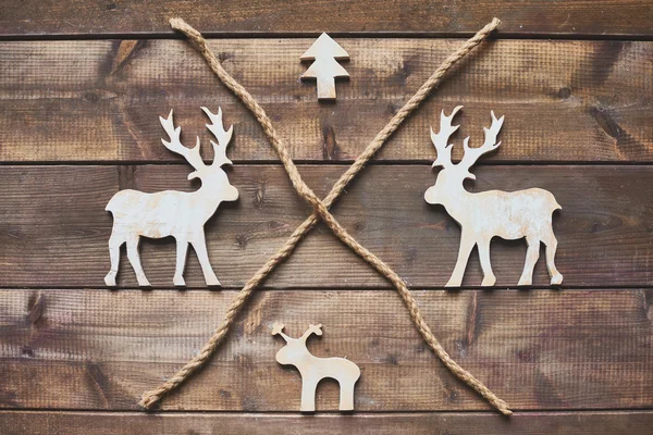 Деревянные символы Рождества — стоковое фото