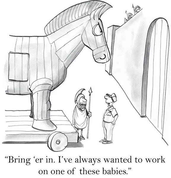 Я всегда хотел работать на коне — стоковый вектор