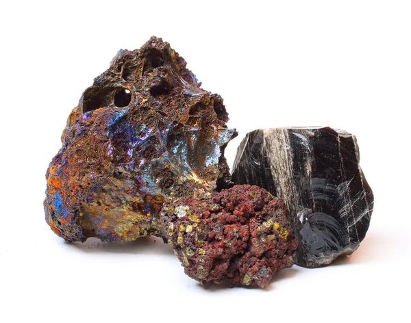 Вулканическая Лава с высоким содержанием различных металлов — стоковое фото