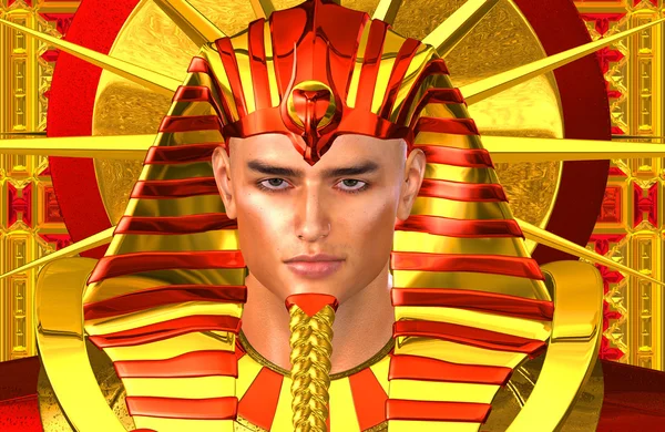 Египетский фараон Рамзес. Разновидность современного цифрового искусства древнего египетского царя — стоковое фото