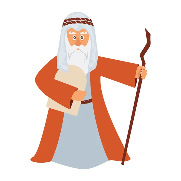 Векторная иллюстрация Моисея стоял на Песах — стоковый вектор