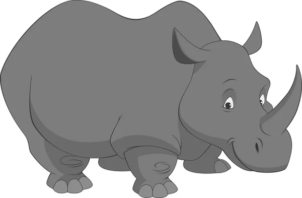 Забавный носорог Векторная Графика