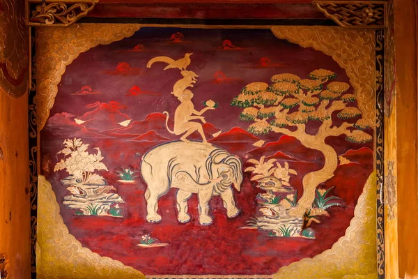 Лицзян, Юньнань Шухэ Ши Линь монастыря росписи Лицензионные Стоковые Изображения