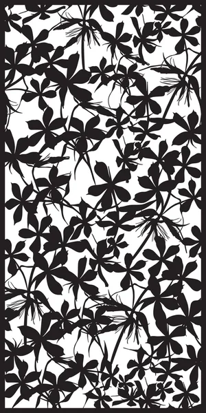 Прямоугольные решетки картина цветочный фон. Силуэт Флокс цветок — стоковый вектор