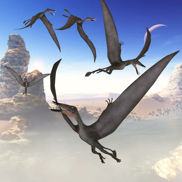 Dorygnathus летающих рептилий — стоковое фото