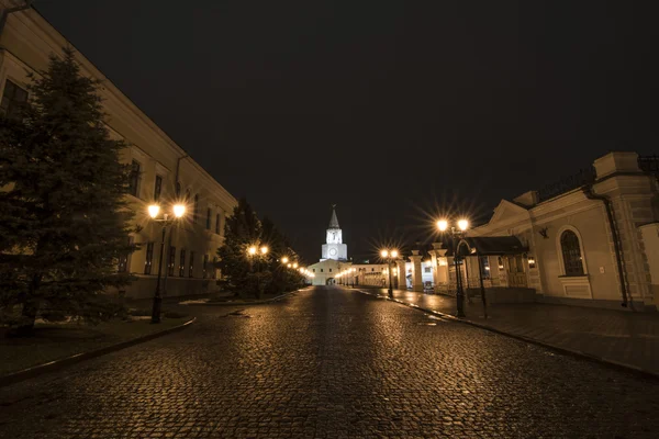 Казанский Кремль ночью — стоковое фото