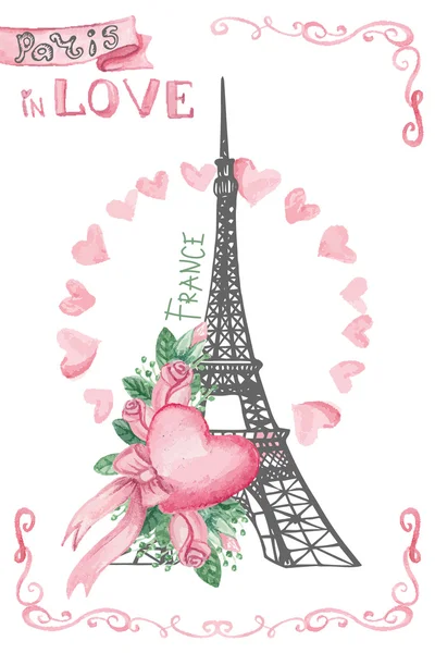 Париж в любви — стоковое фото