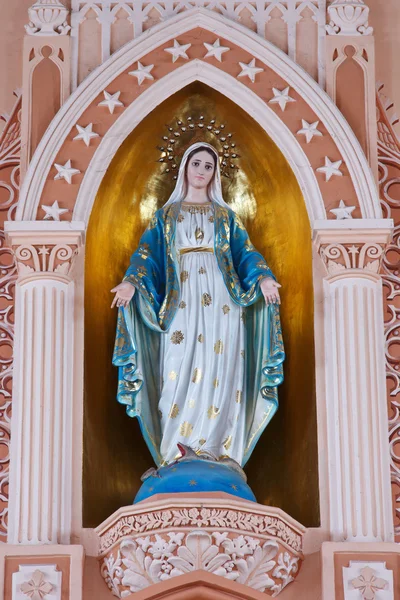 Статуя девственницы Мэри в Римско-католической церкви в chanthaburi provi — стоковое фото