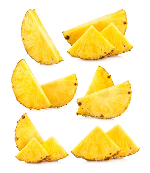 Набор изображений кусочков ананаса Лицензионные Стоковые Фото