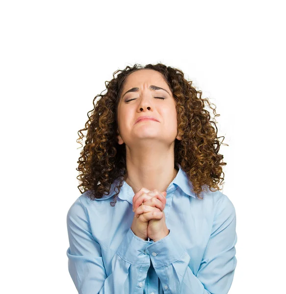 Женщина, молящаяся Лицензионные Стоковые Фото