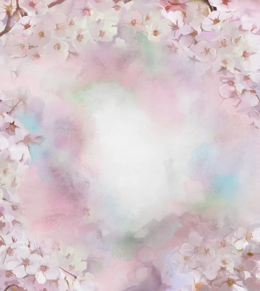Картина маслом цветок сакуры Стоковая Картинка