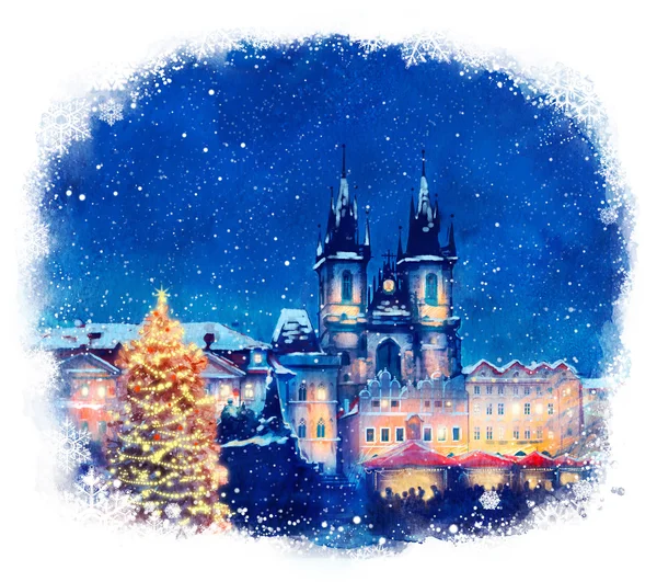 Зимняя Прага — стоковое фото