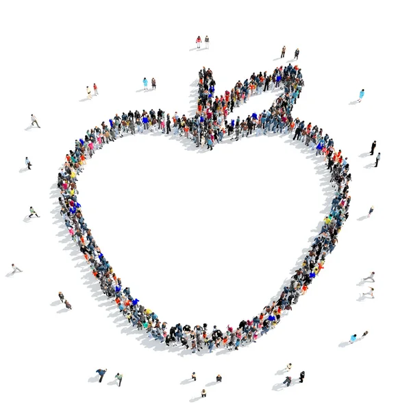 People apple fruit icon — стоковое фото
