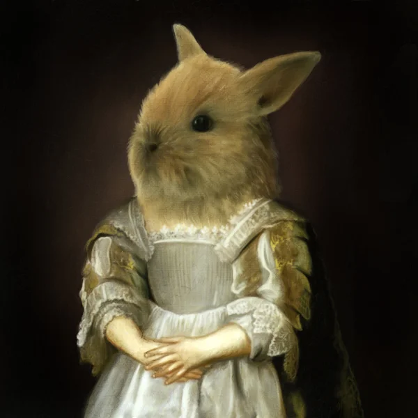 Девочка кролика эпохи Возрождения Лицензионные Стоковые Изображения