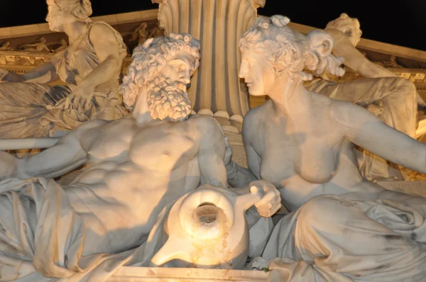 Афина-Паллада фонтан в Вене Лицензионные Стоковые Изображения