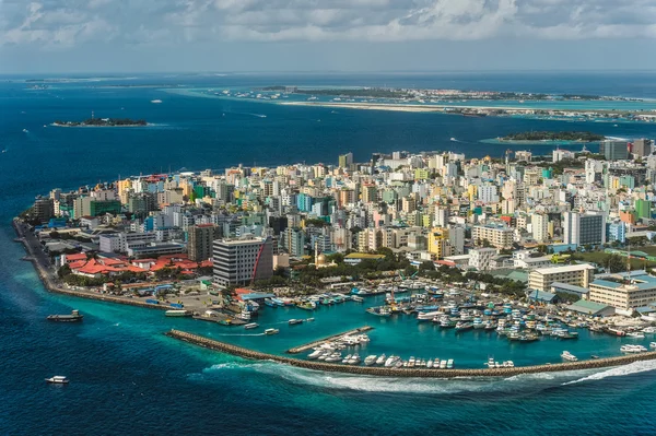 Столицы Мальдивских островов сверху Стоковая Картинка