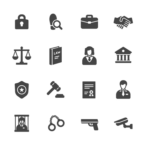 Law Icons Стоковая Иллюстрация