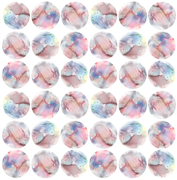 Картина с акварельными абстрактные круглые пятна Стоковое Фото