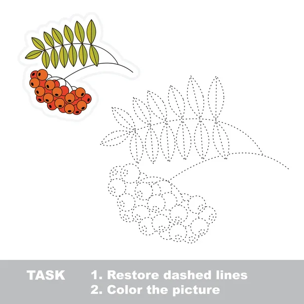 Трассировки игра. Красная рябина подлежащего трассировке — стоковый вектор