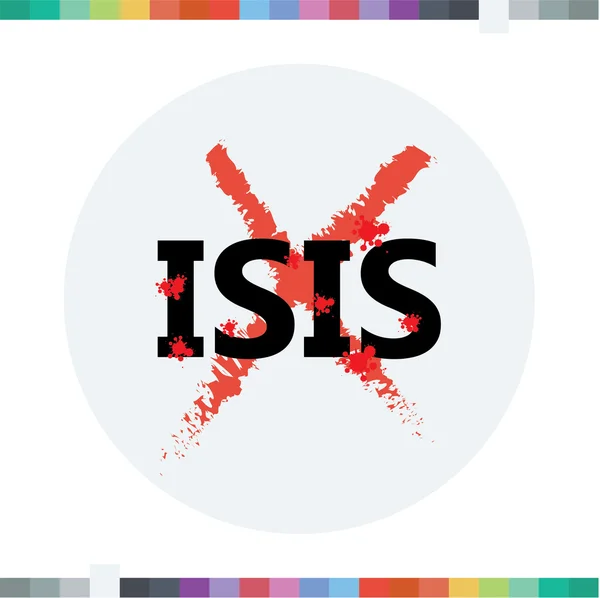 Isis Иконка Стоп — стоковый вектор