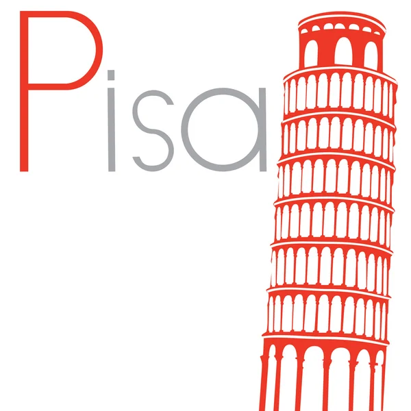 Пизанская башня, векторные иллюстрации — стоковый вектор