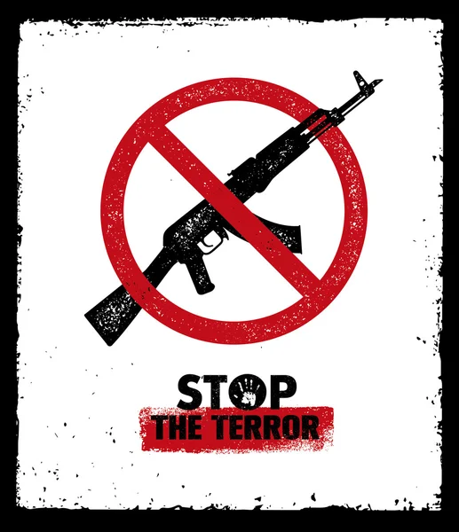 Остановить террор концепции — стоковый вектор