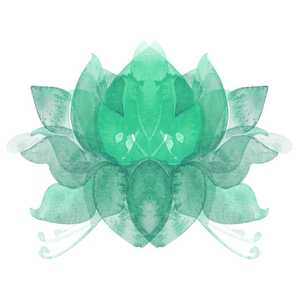 Акварелью цветок лотоса чакра символ Лицензионные Стоковые Изображения
