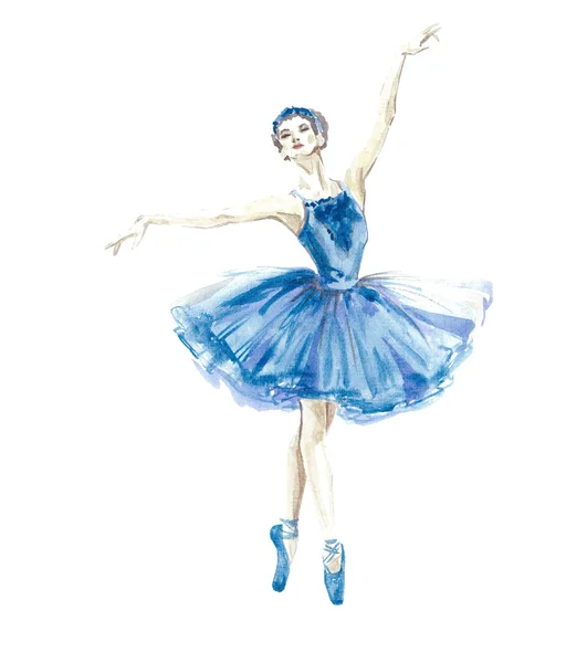 Акварель балерина окрашены Стоковая Картинка