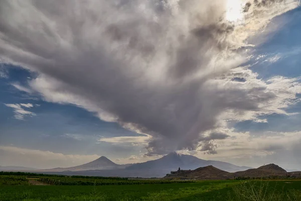 Гора Арарат Армения-турецкой границе — стоковое фото