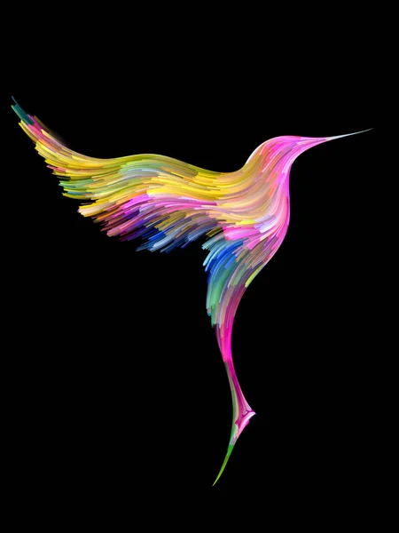Птица и цвет фона — стоковое фото