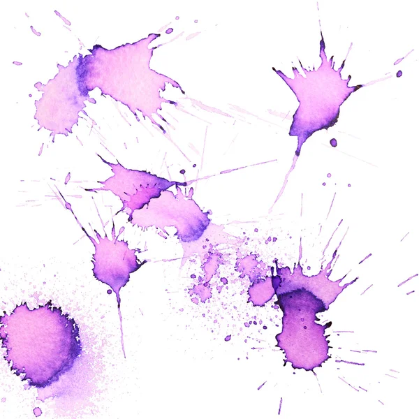 Фиолетовый краска кляксы — стоковое фото
