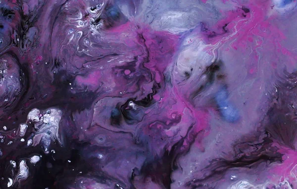 Абстрактные Мрамор Фиолетовый Черный Цвет Краска Фона Акриловые Текстуры Узором — стоковое фото