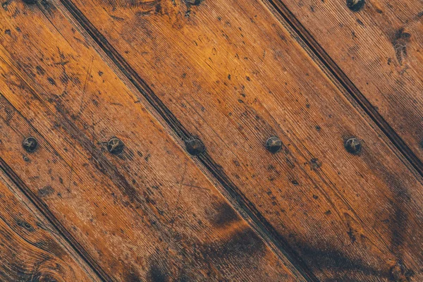 Крупным Планом Старых Деревянных Планок Фиксированной Застежками — стоковое фото