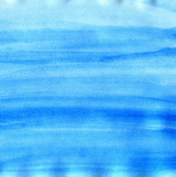 Синий акварельная живопись — стоковое фото