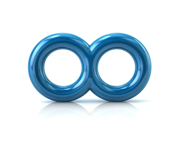 Голубой бесконечности символ 3d-рендеринга — стоковое фото