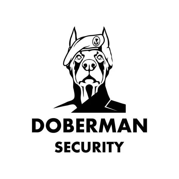 Доберман безопасности логотип — стоковый вектор