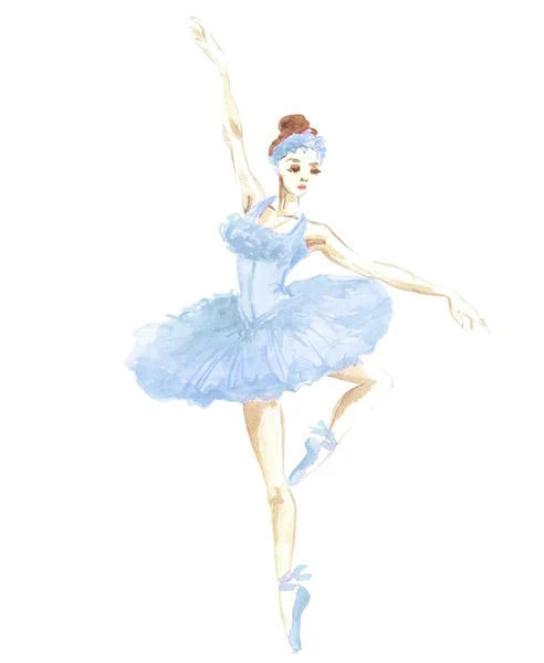 Акварель девушка балерина — стоковое фото