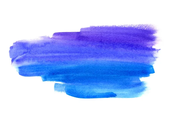 Яркий синий акварель пятно на белом фоне Стоковое Изображение