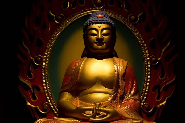 Статуи Будды в храме Стоковое Изображение